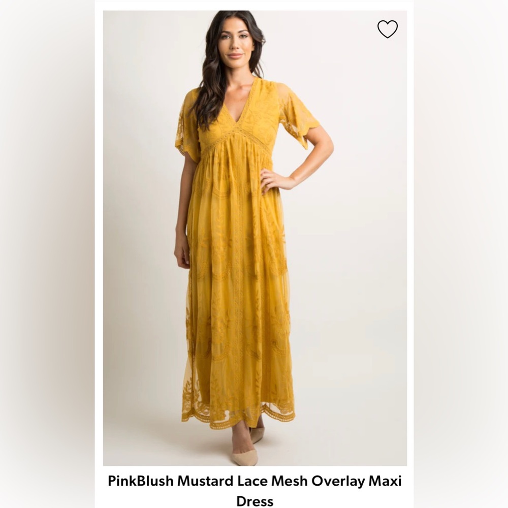 NWT Sz XL Mustard Lace Dress
